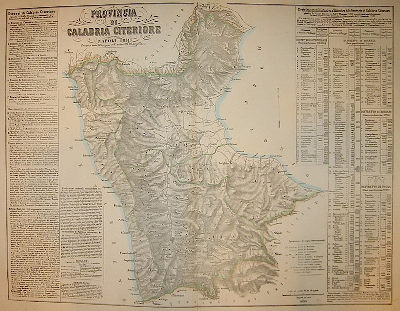 Marzolla Benedetto Provincia di Calabria citeriore 1858 Napoli 